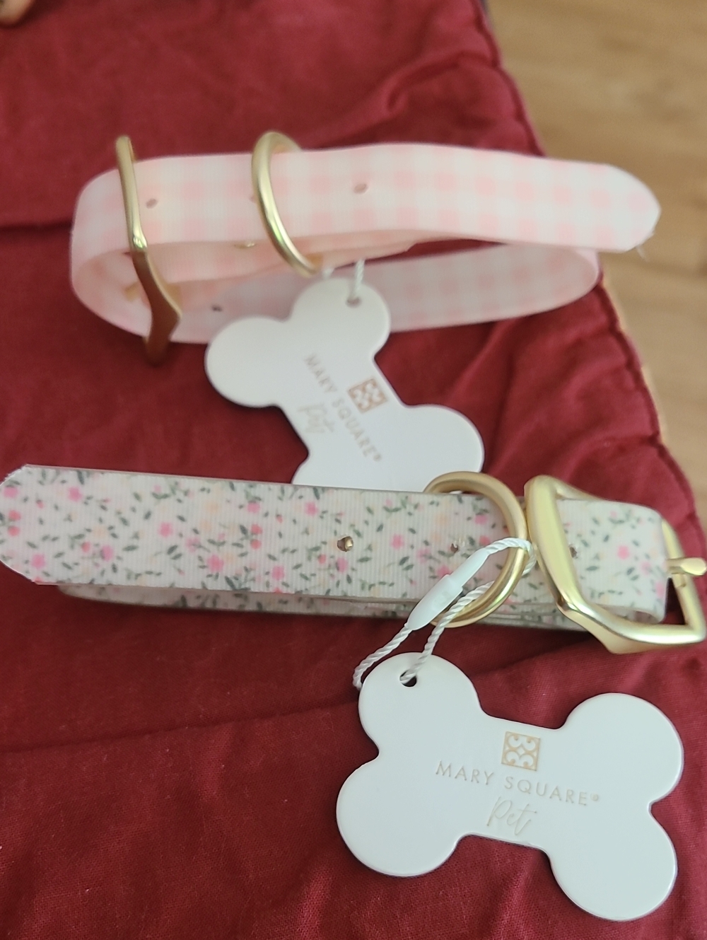Pink Floral Pet Collar - Soft Pink